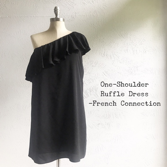 French Connection Dresses & Skirts - One-Shoulder Ruffle Dress by French Connection